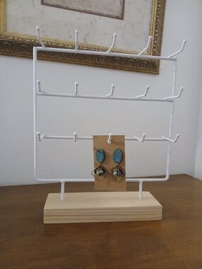 White Earring Display Stand